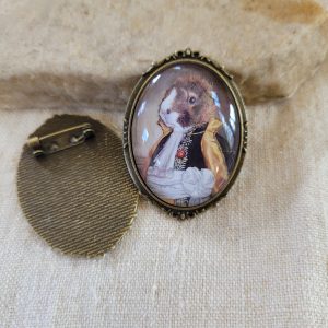 Guinea Pig Brooch, Lapel Pin, "Basil"