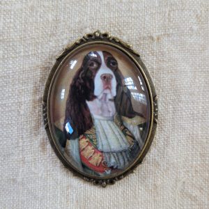Springer Spaniel Brooch, Lapel Pin, "James"