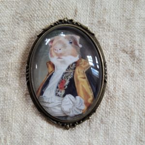 Guinea Pig Brooch, Lapel Pin, "Lincoln"