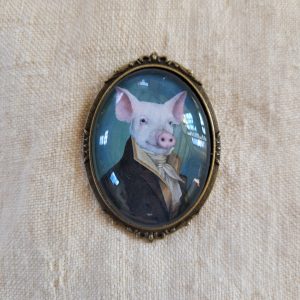 Pig Brooch, lapel pin, "Mister Piggy"