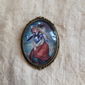Nanny Goat Brooch, Lapel Pin, "Lady Nanny"