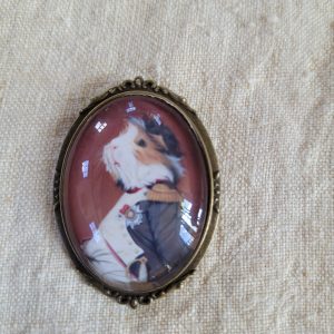 Guinea Pig Brooch, Lapel Pin, "Napoleon"