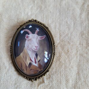 Billy Goat Brooch, Lapel Pin, "Sir William"