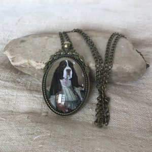Springer Spaniel Pendant Necklace, "Sir James"