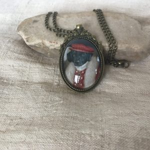 Black Lab  Pendant Necklace, Labrador Retriever, "Max"