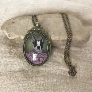 Boston Terrier Pendant Necklace, "Rascal"